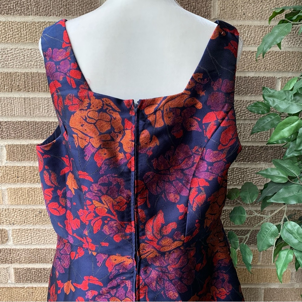 Modcloth Metallic Floral Print Dress Size 18 - Picture 8 of 13